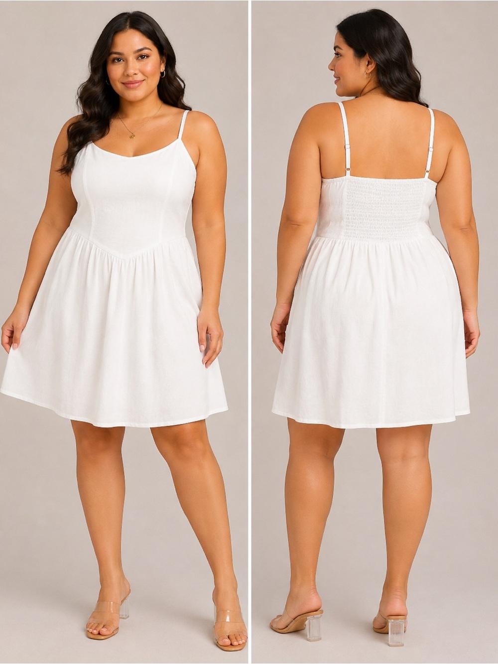 No Boundaries White Spaghetti-Strap Summer Sundress